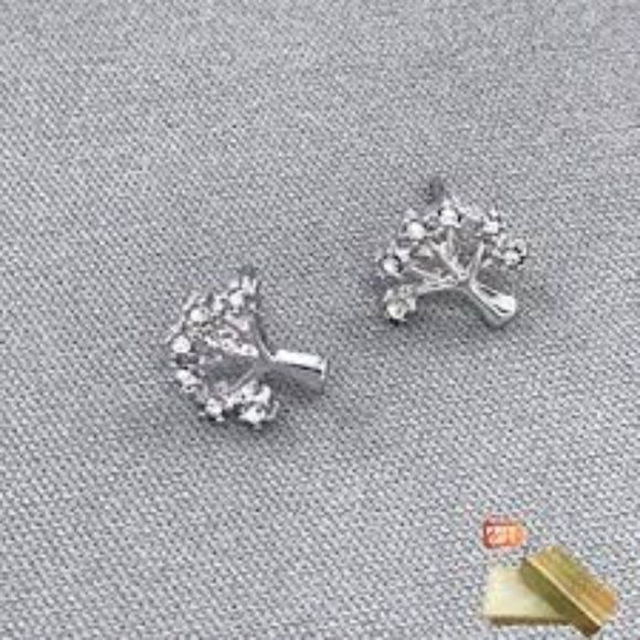 Fashion Jewelry Jewelry - Rhodium Silver Tree Of Life Encrusted Rhinestones